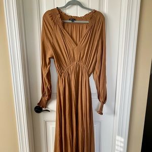 Boho brown maxi dress